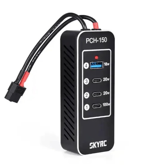 SKYRC PCH-150 158W Power Charging Hub Compare T1000 Maestro Charger D200neo Charger SK-600148 Maximum 100W USB PD Available Part